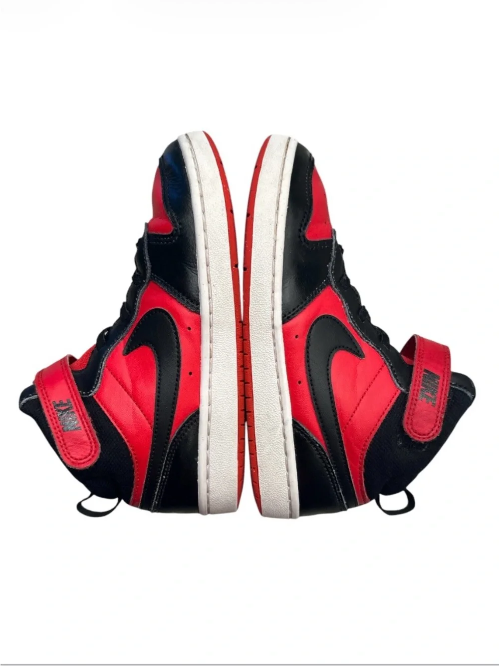 Nike Court Borough Mid 2 Kids Shoes Red Black White Size US 2Y Youth CD7783-602